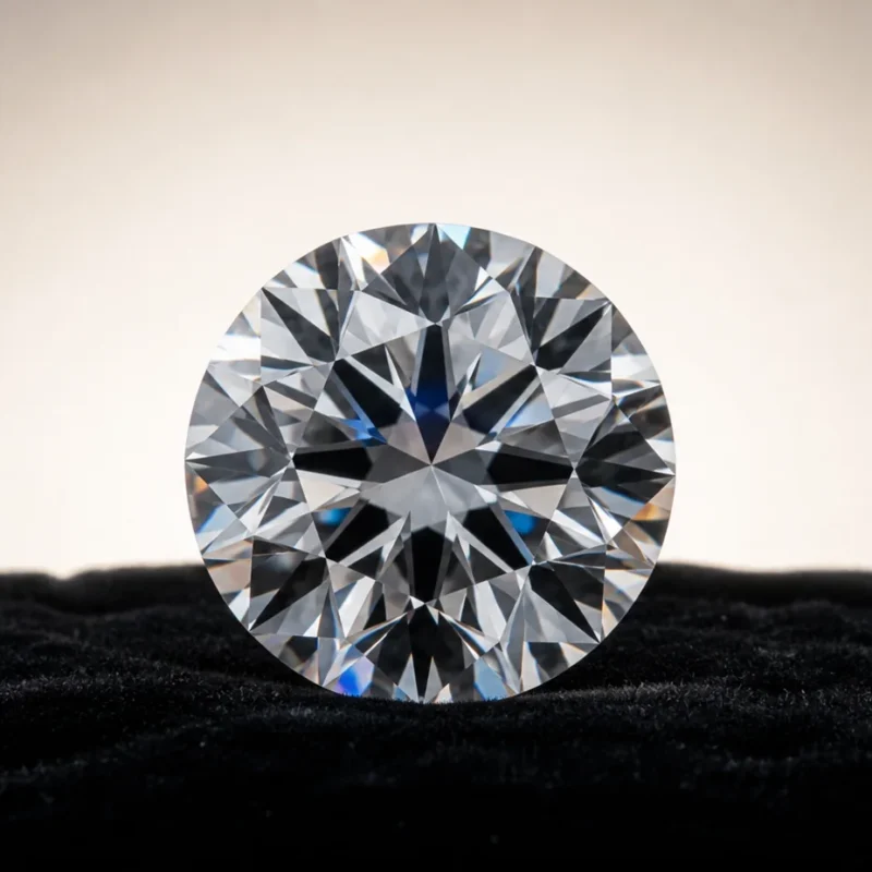Brezbarven diamant na temni podlagi