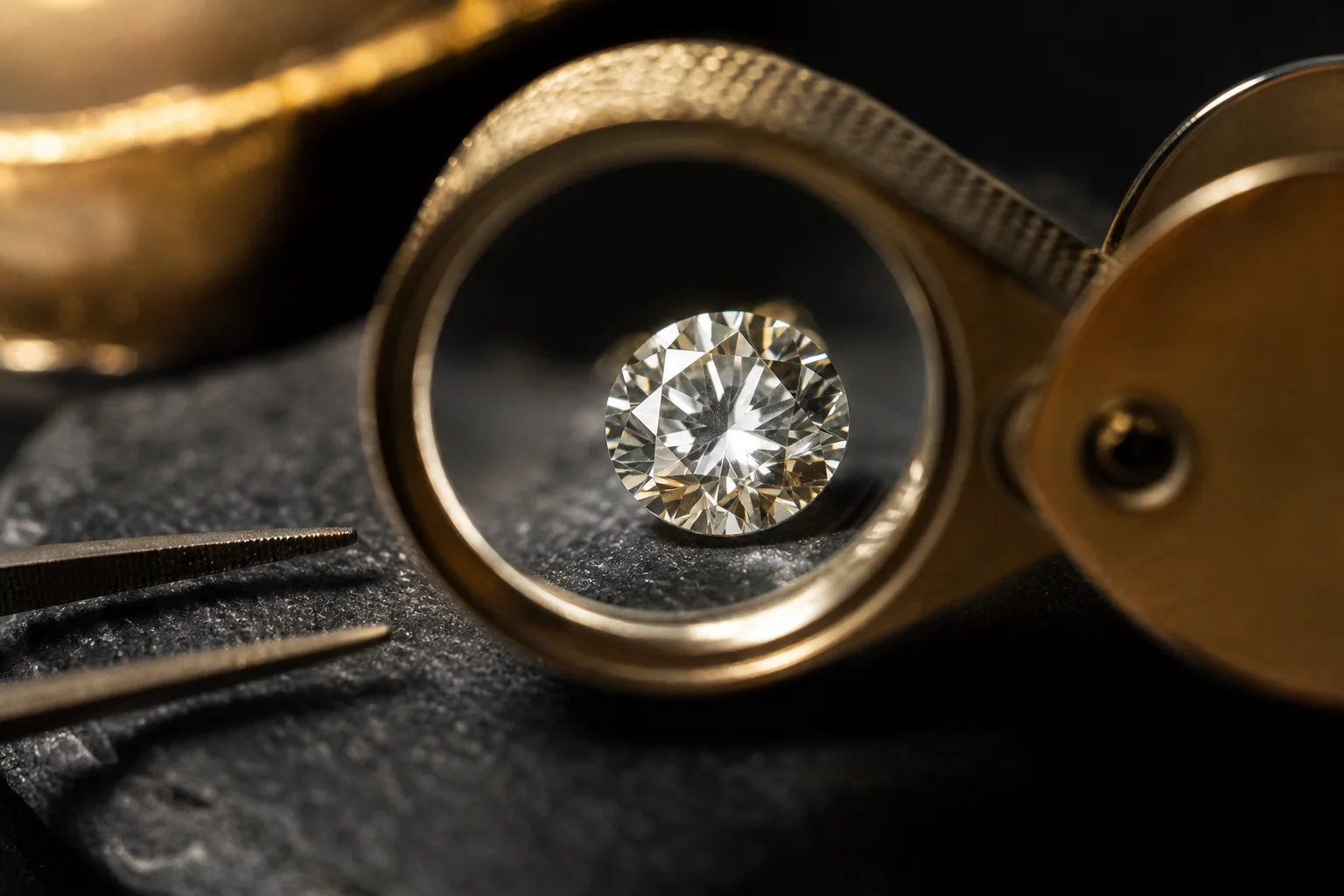 Diamant pod gemološko lupo