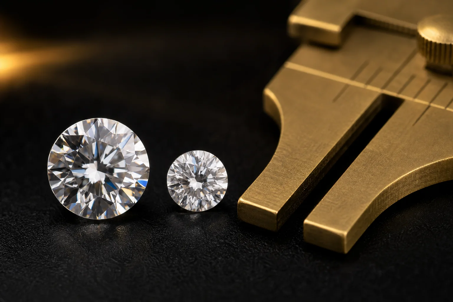 Večji laboratorijski diamant približno dveh karatur